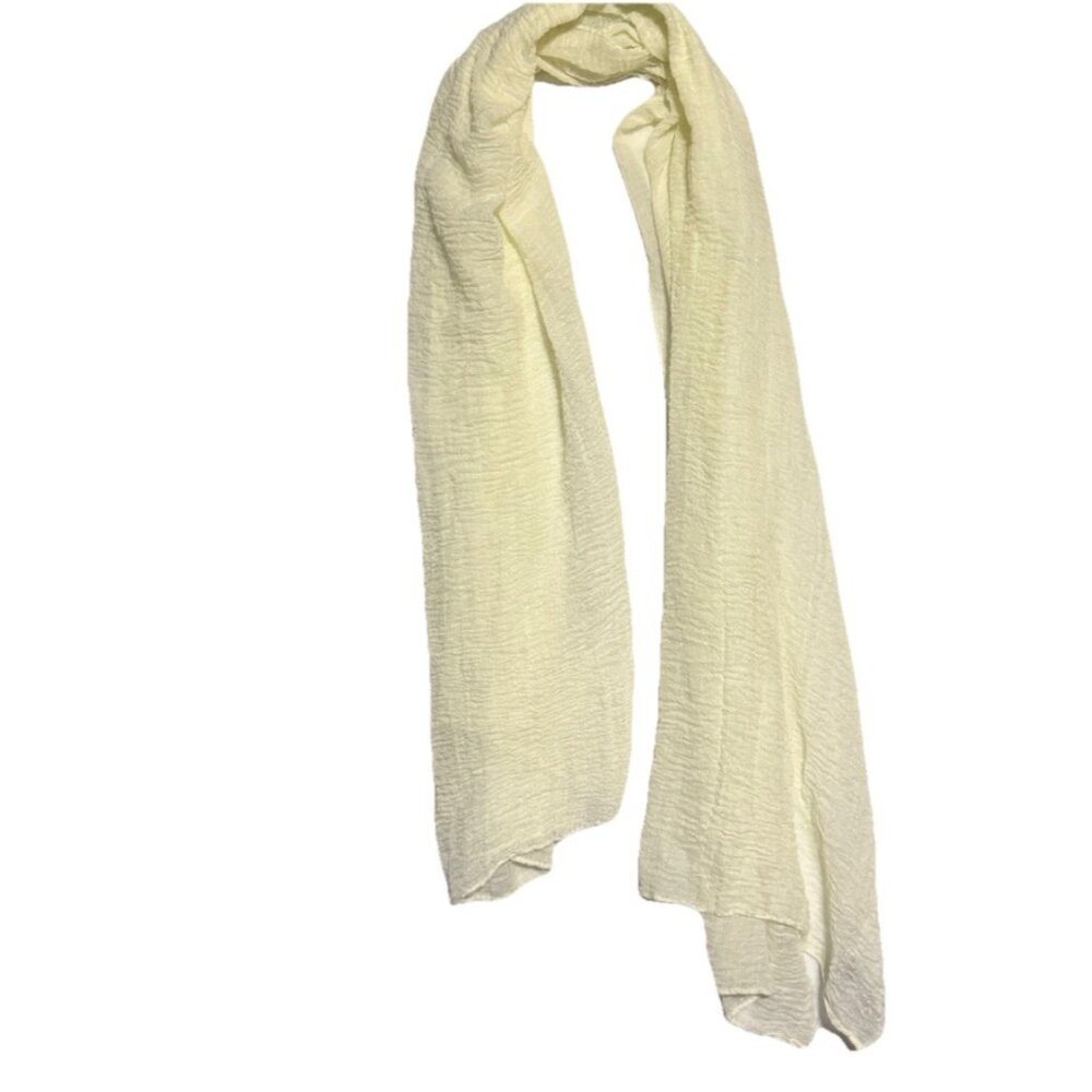 100% Viscose Women’s Scarf Insect Repellant Shield Light Yellow Cream Light